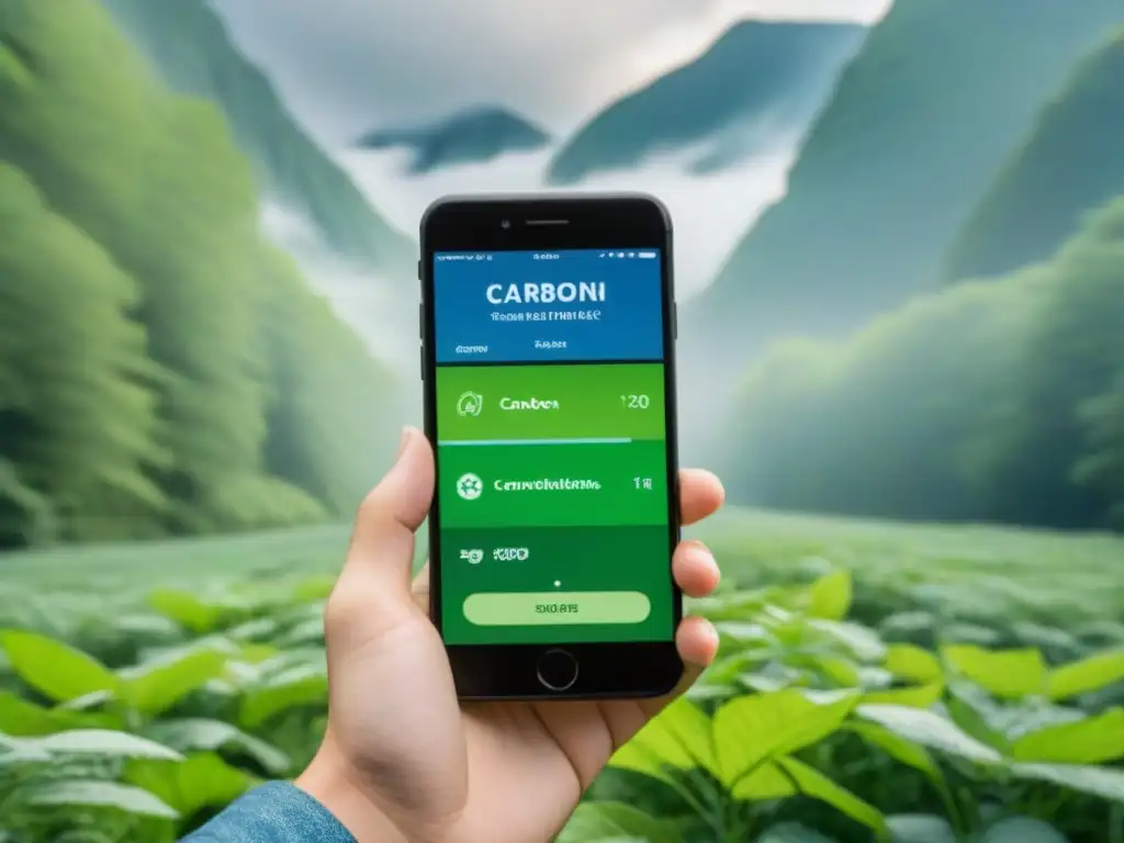 App para reducir tu huella: Calculadora de huella de carbono y bosque virtual en armonía eco-friendly