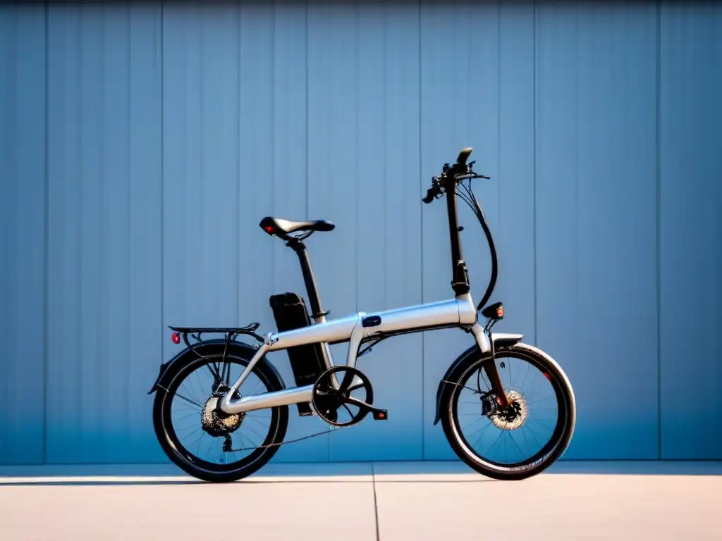 Bicicleta eléctrica plegable sostenible con batería solar, diseño ecofriendly y tecnología avanzada