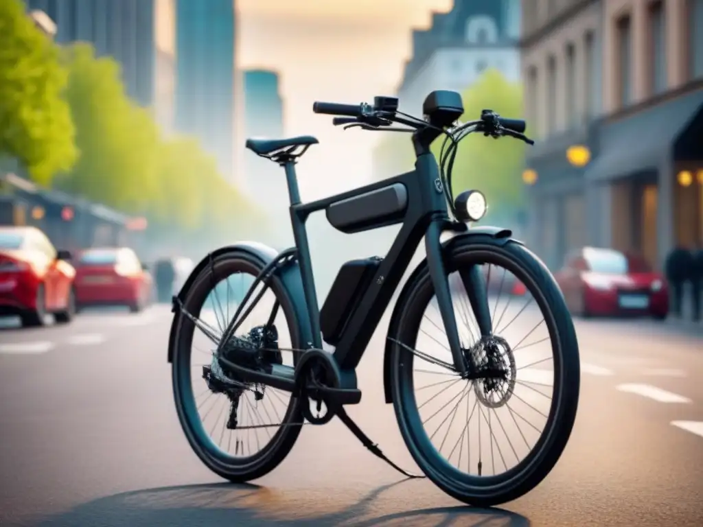 Bicicleta eléctrica sostenible evolución en la vibrante ciudad