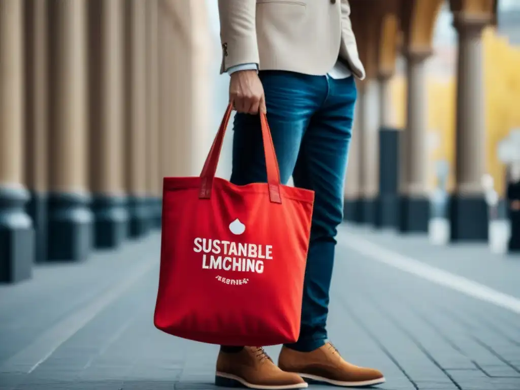 Bolsa reutilizable ecológica zero waste de alta calidad en un ambiente minimalista y elegante