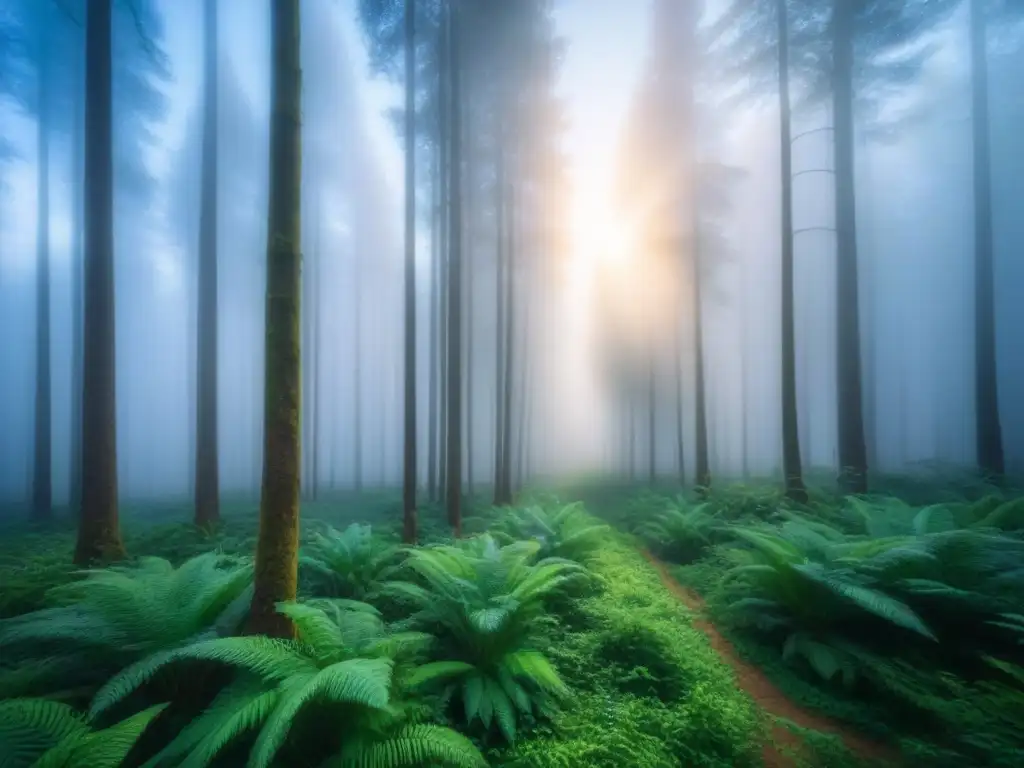 Bosque exuberante y cielo azul transmiten la importancia de proteger especies con prácticas de zero waste