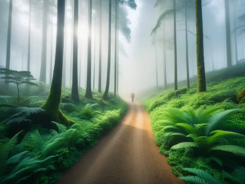 Un bosque exuberante con diversa vida silvestre, muestra la armonía entre naturaleza y animales, inspirando soluciones innovadoras al cambio climático