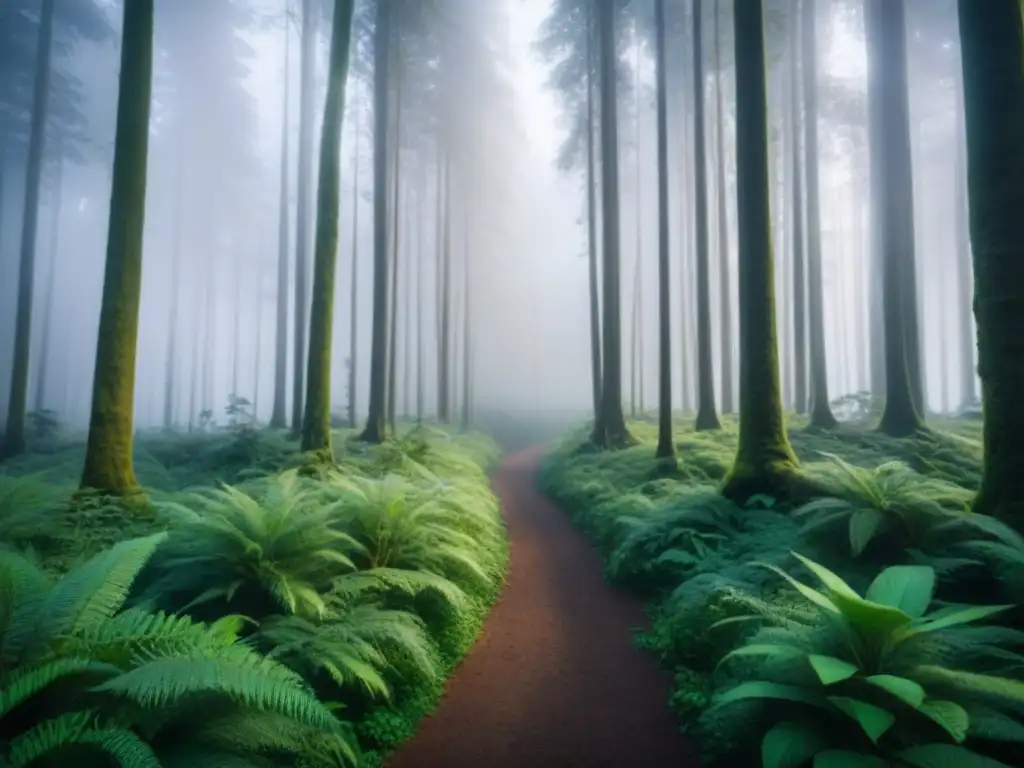 Un bosque exuberante con diversidad de vida, ejemplificando la interconexión de corredores biológicos para sostenibilidad ambiental