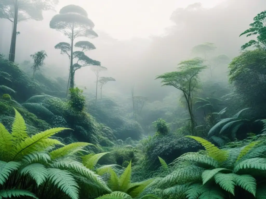 Un bosque exuberante y diverso, que muestra la armonía de la naturaleza y la importancia de los modelos desarrollo sostenible cambio mundo