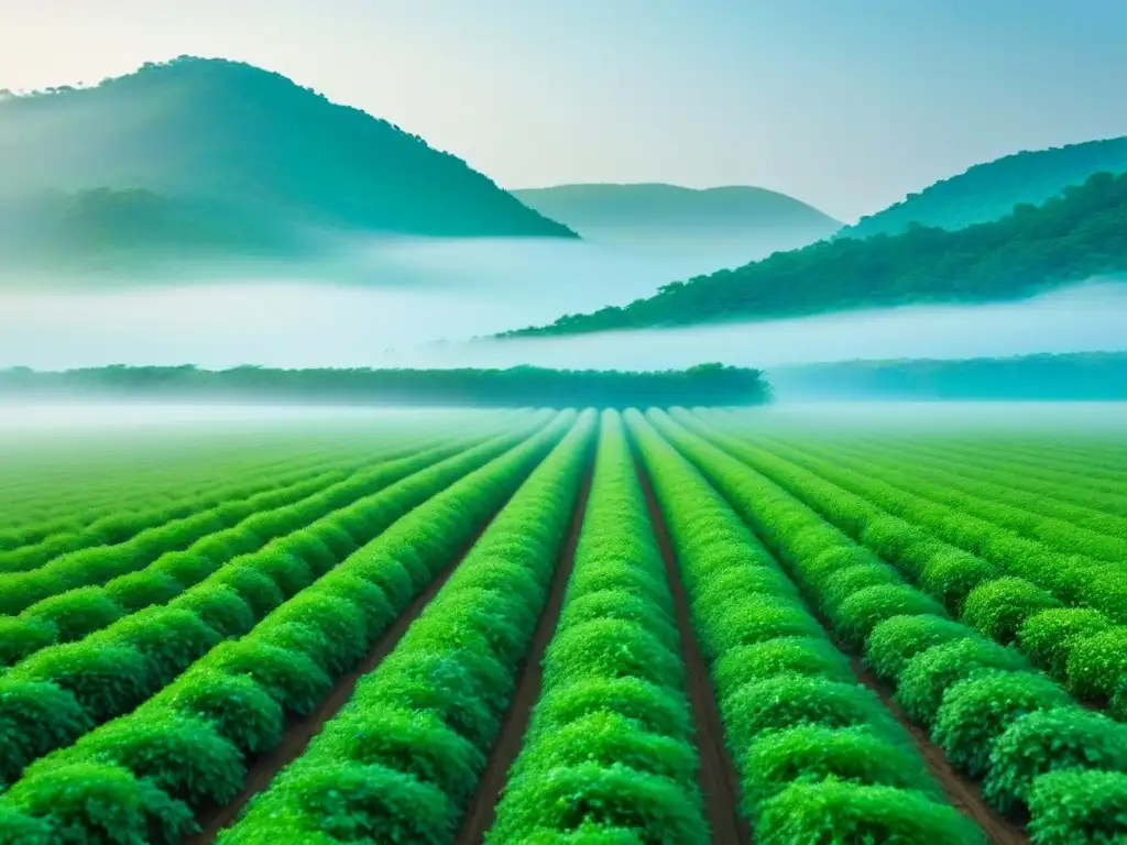 Un bosque exuberante lleno de vida contrasta con un campo desolado y monocultivo