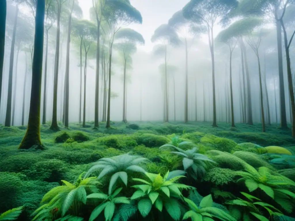 Un bosque exuberante y vibrante, biodiverso y conectado, con flora y fauna en armonía