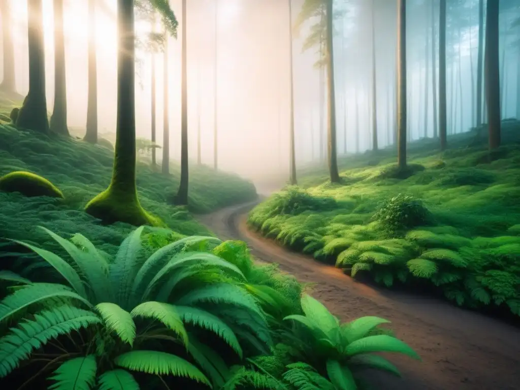 Un bosque exuberante donde la vida silvestre convive en armonía, reflejando la naturaleza en su estado más puro