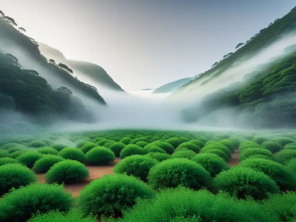 Bosque verde se convierte en desierto árido