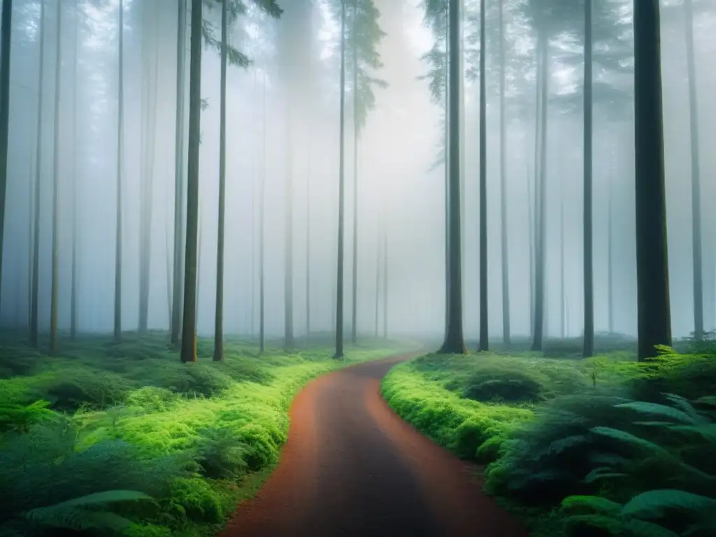 Un bosque verde exuberante absorbiendo CO2, simbolizando esperanza y la lucha contra el cambio climático con tecnologías captura CO2