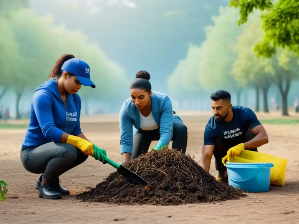 Participación ciudadana en decisiones ambientales locales: diversidad unida en limpieza comunitaria en parque