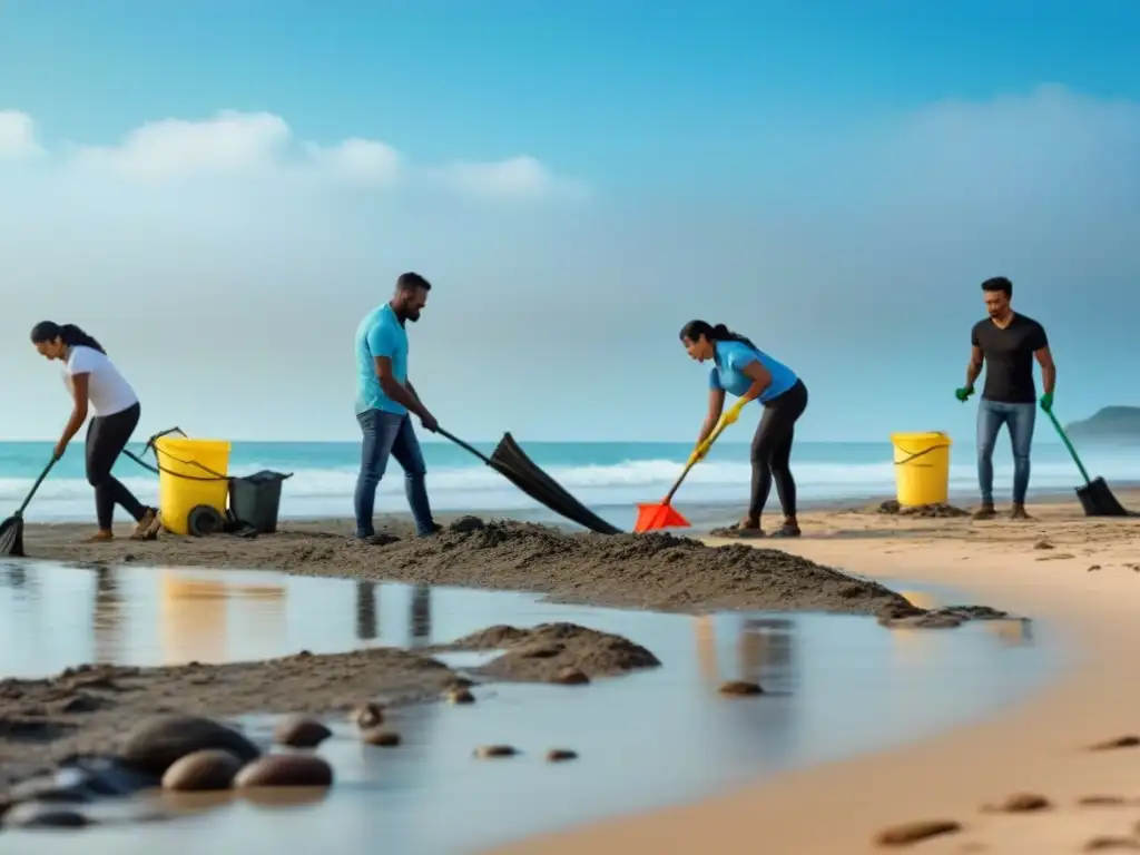 Colaboración para implementar políticas de residuos en países en desarrollo en una playa limpia con diversidad cultural