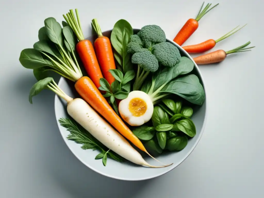 Una composición detallada de verduras frescas y hierbas en un tazón, para recetas comida sostenible mascotas