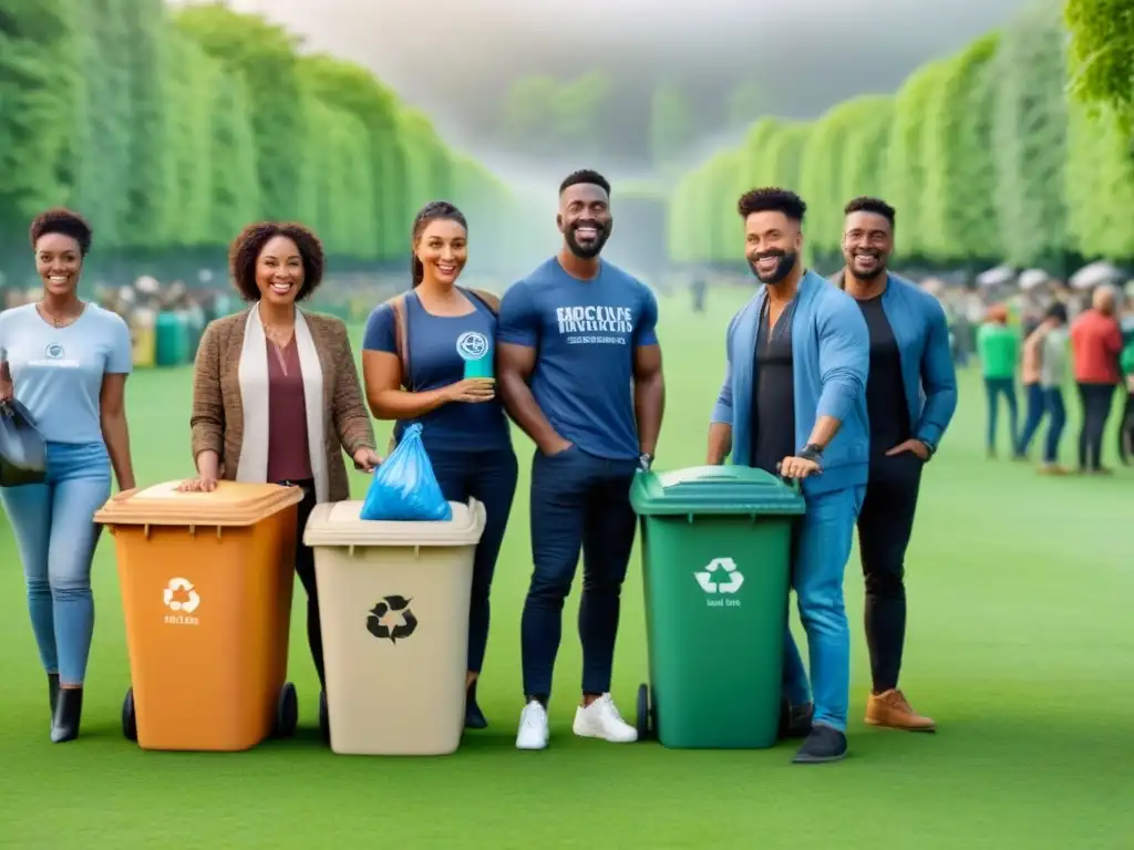 Comunidad diversa se une a reciclar en parque verde