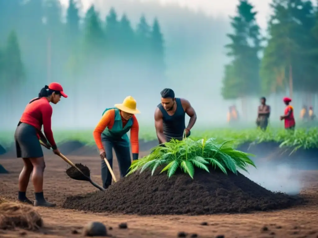 Comunidades indígenas unidas frente al impacto del cambio climático, plantando árboles y construyendo refugios sostenibles