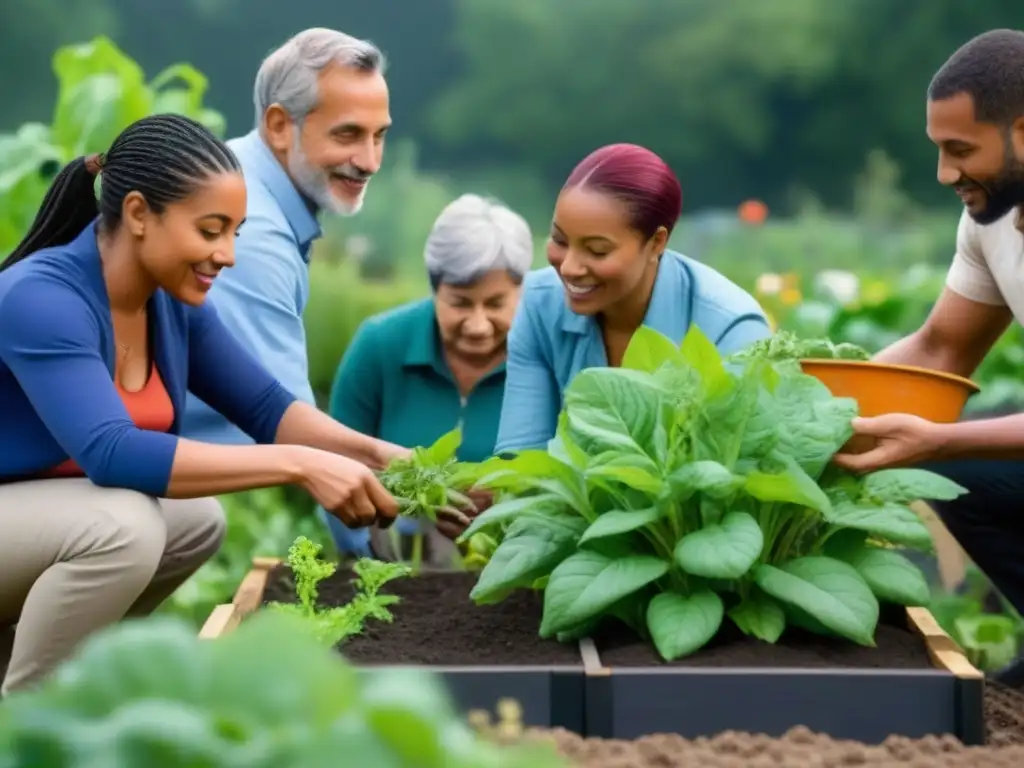 Un jardín comunitario próspero, diverso y armonioso