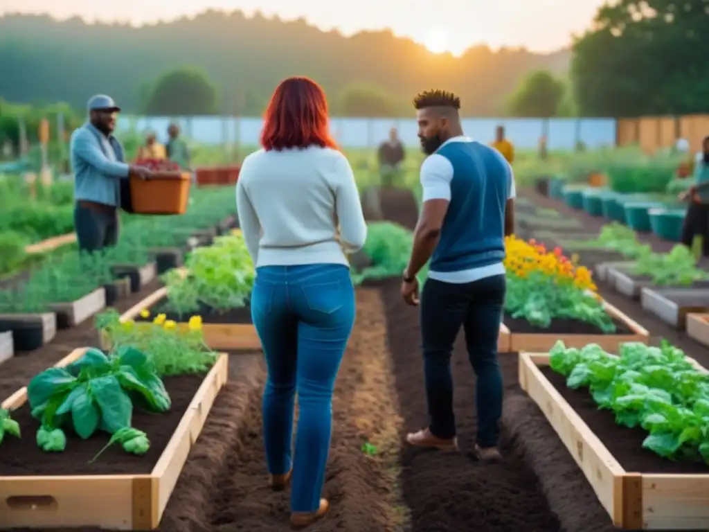 Jardín comunitario multicultural: unión y sostenibilidad Un jardín comunitario sostenible con diversidad cultural y cooperación internacional
