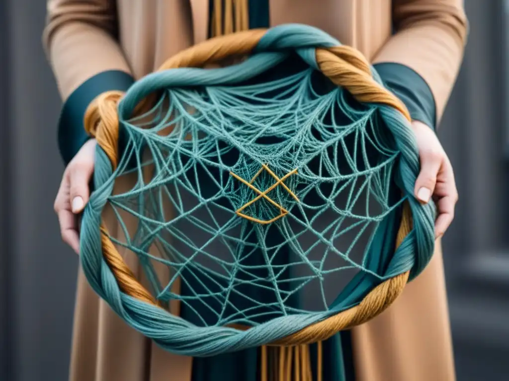 Entrelazando desafíos moda sostenible zero waste en una ilustración minimalista de la industria fashion