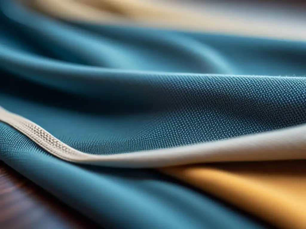 Detalle de tela transparente ecofriendly, con patrones tejidos intrincados y composición sostenible