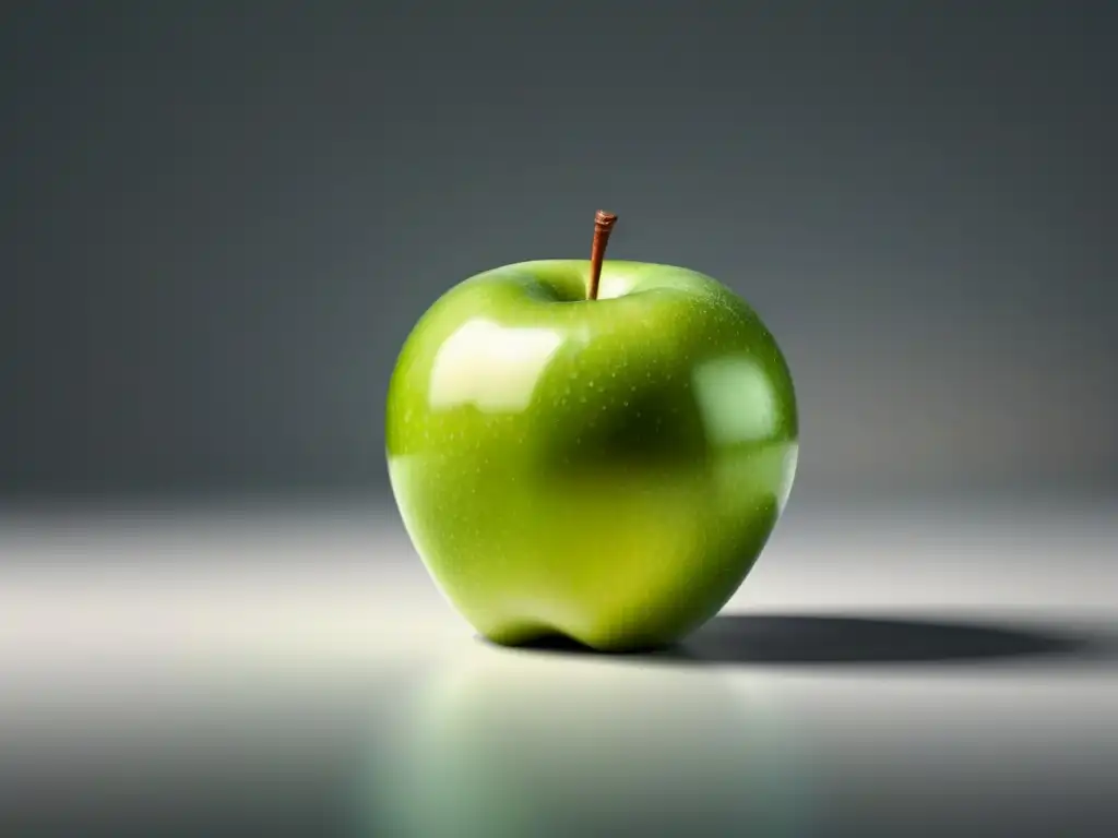 Detalle visual de diferencias entre productos ecológicos: manzana verde vibrante vs