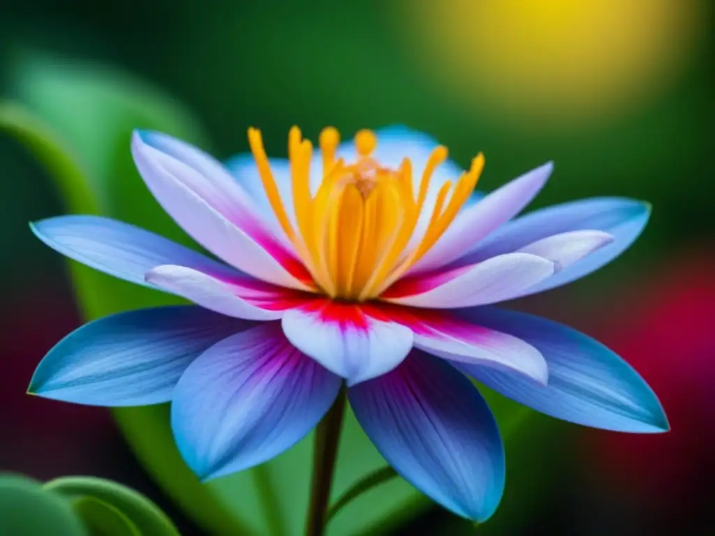 Detalles fascinantes de una flor colorida y vibrante, belleza natural en su esencia