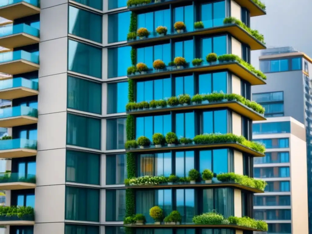 Detalles verdes y diseño urbano en los rascacielos del Bosco Verticale en Milán