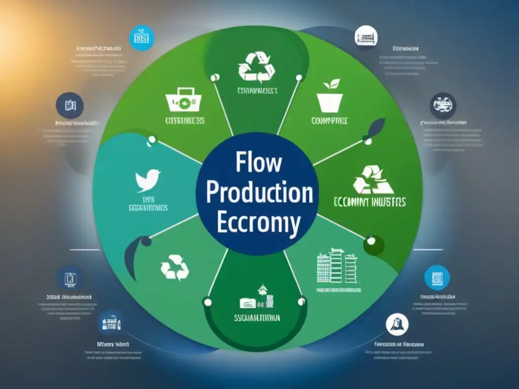 Diagrama de economía circular sostenible con beneficios fiscales