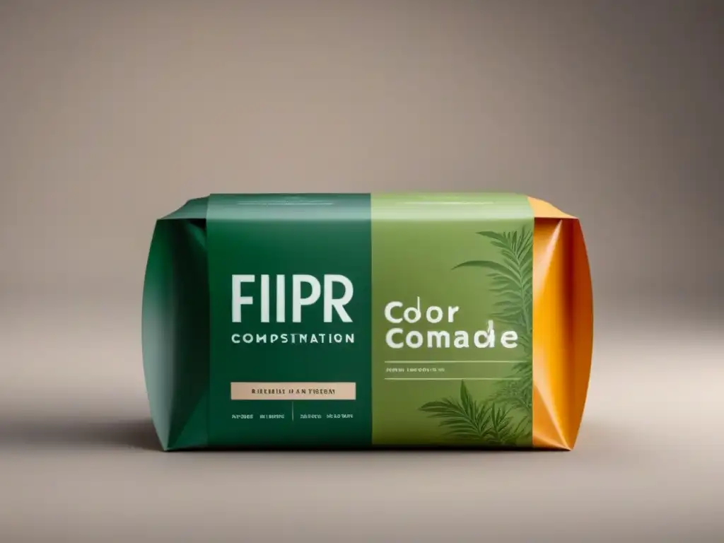 Diseño de packaging ecológico sostenible global con patrones naturales en tonos terrosos