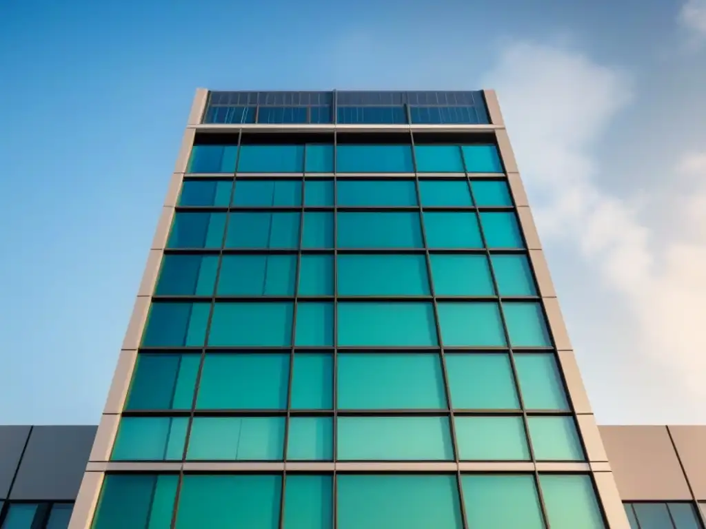 Edificio ecoamigable con Certificación LEED en construcción verde, diseño moderno y sostenible