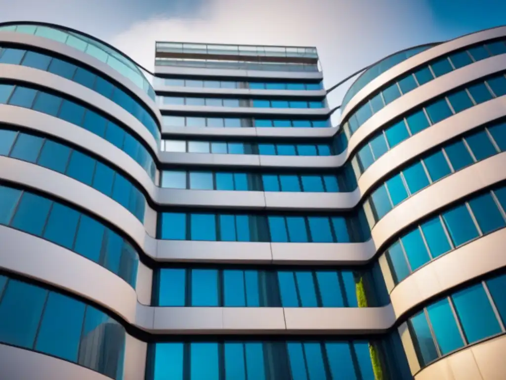 Edificio moderno y sostenible de materiales reciclados