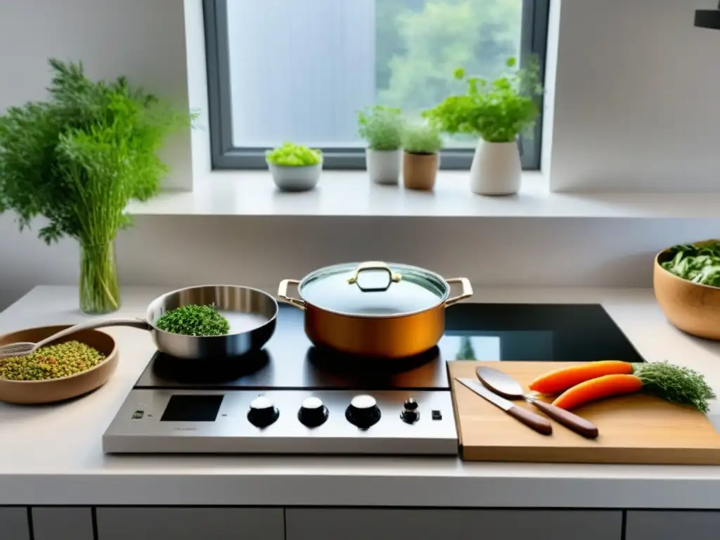 Electrodomésticos de cocina zero waste en un ambiente minimalista y sostenible