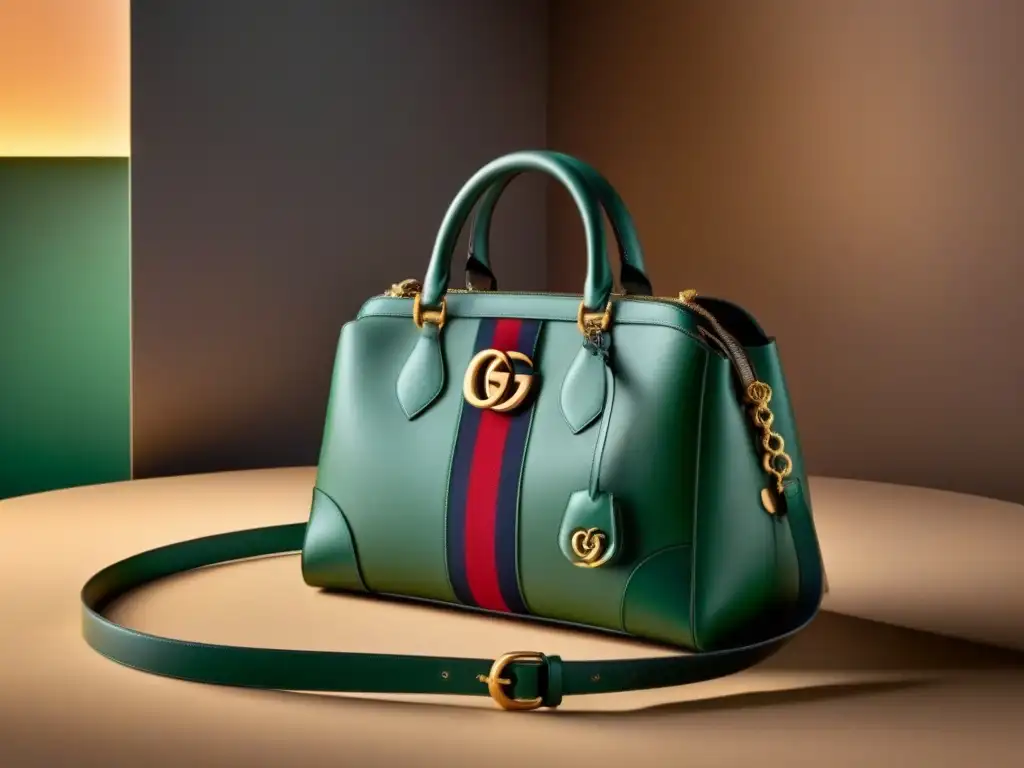 Una elegante cartera de Gucci hecha de materiales reciclados, con el logo sutilmente grabado