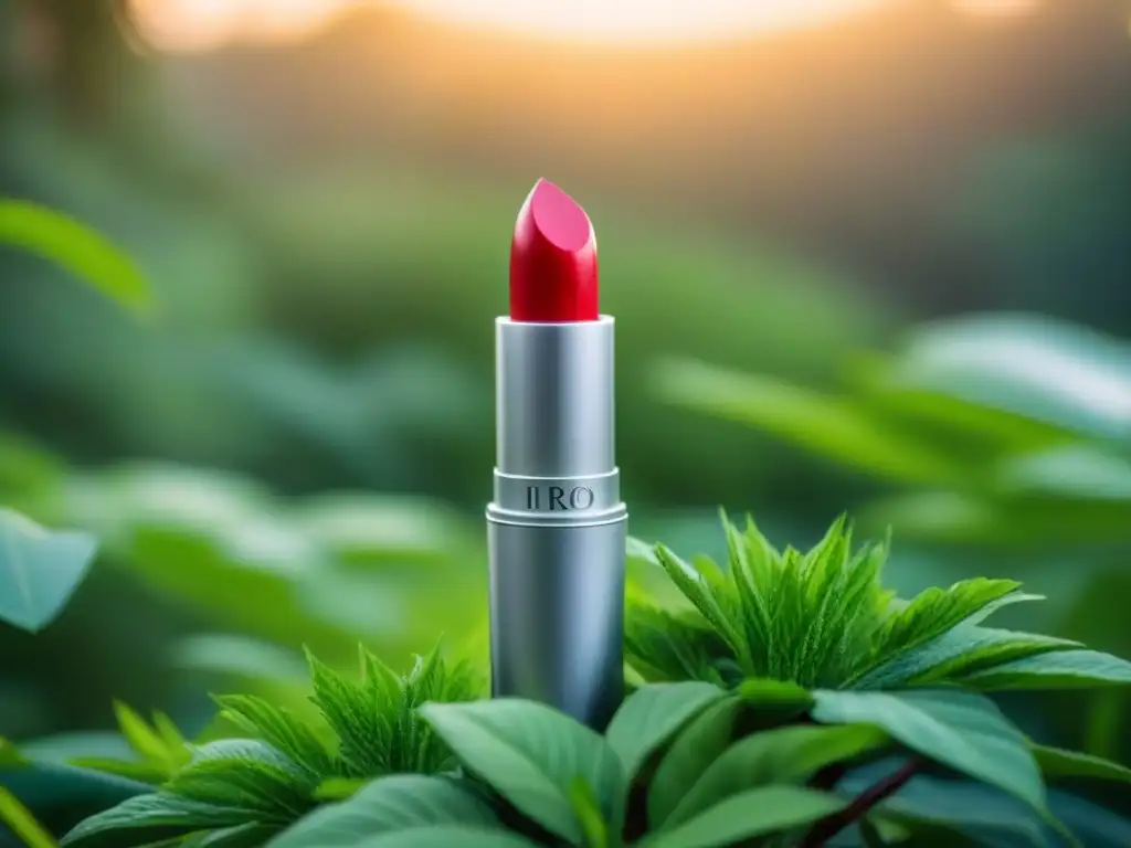 Elegante tubo de labial sostenible en armonía con la naturaleza para marcas maquillaje sostenible lujo