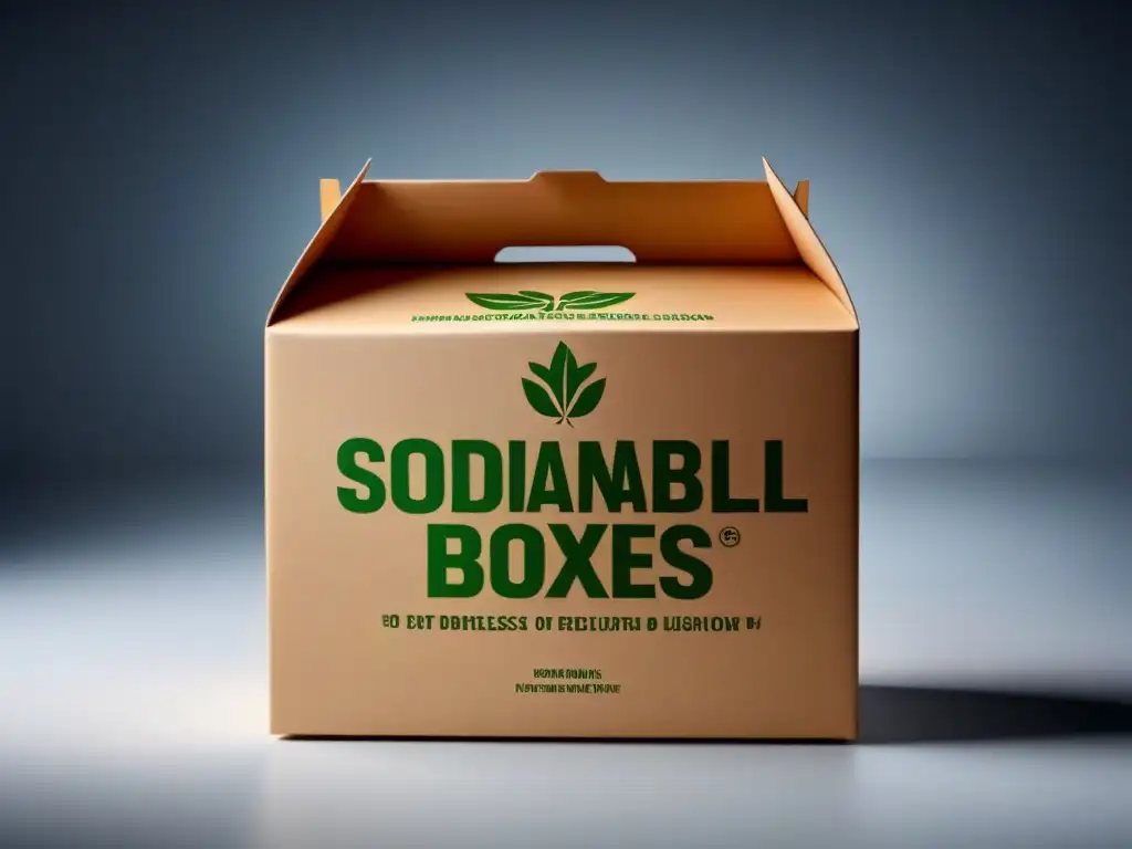 'Empresa embalajes biodegradables sostenibles: Detalles cuidados en cajas eco sobre superficie blanca moderna, resaltando sostenibilidad