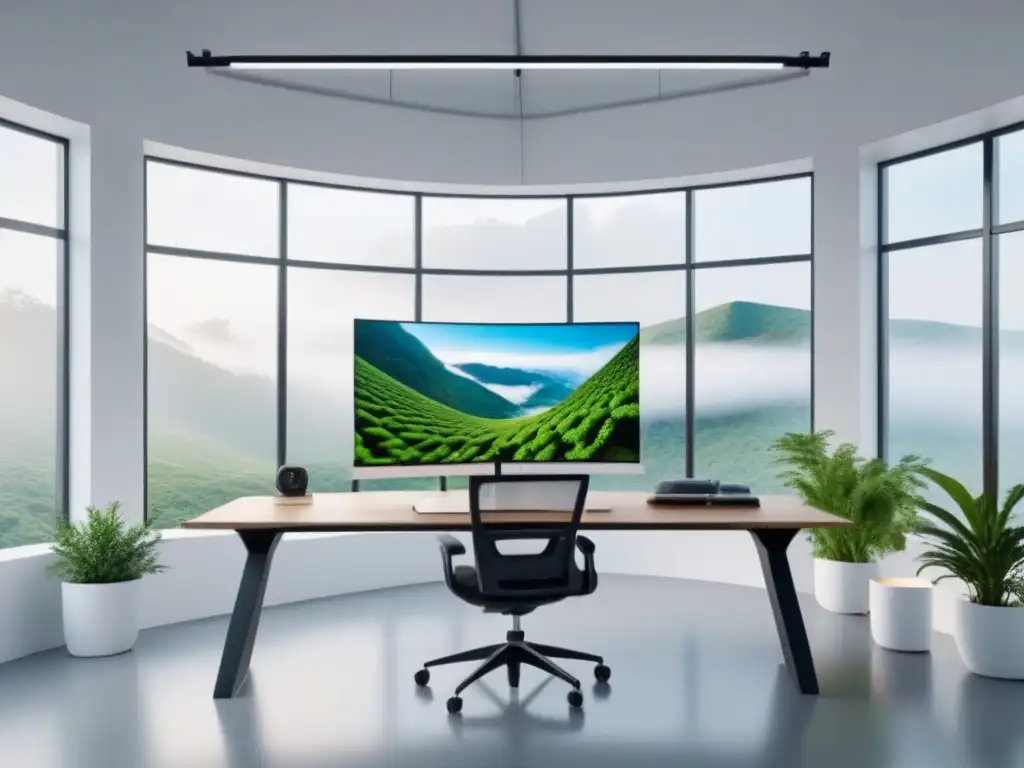 Estudio de diseño ecoamigable futurista con integración de Big Data en productos sostenibles