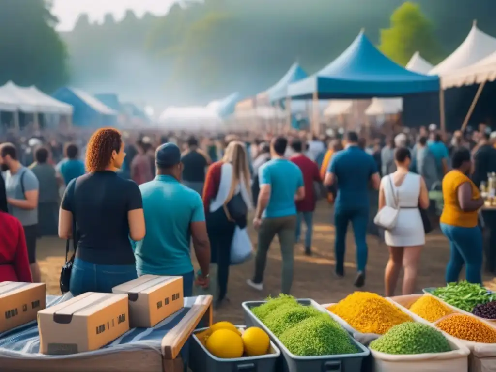 Un festival ecológico animado con actividades sostenibles