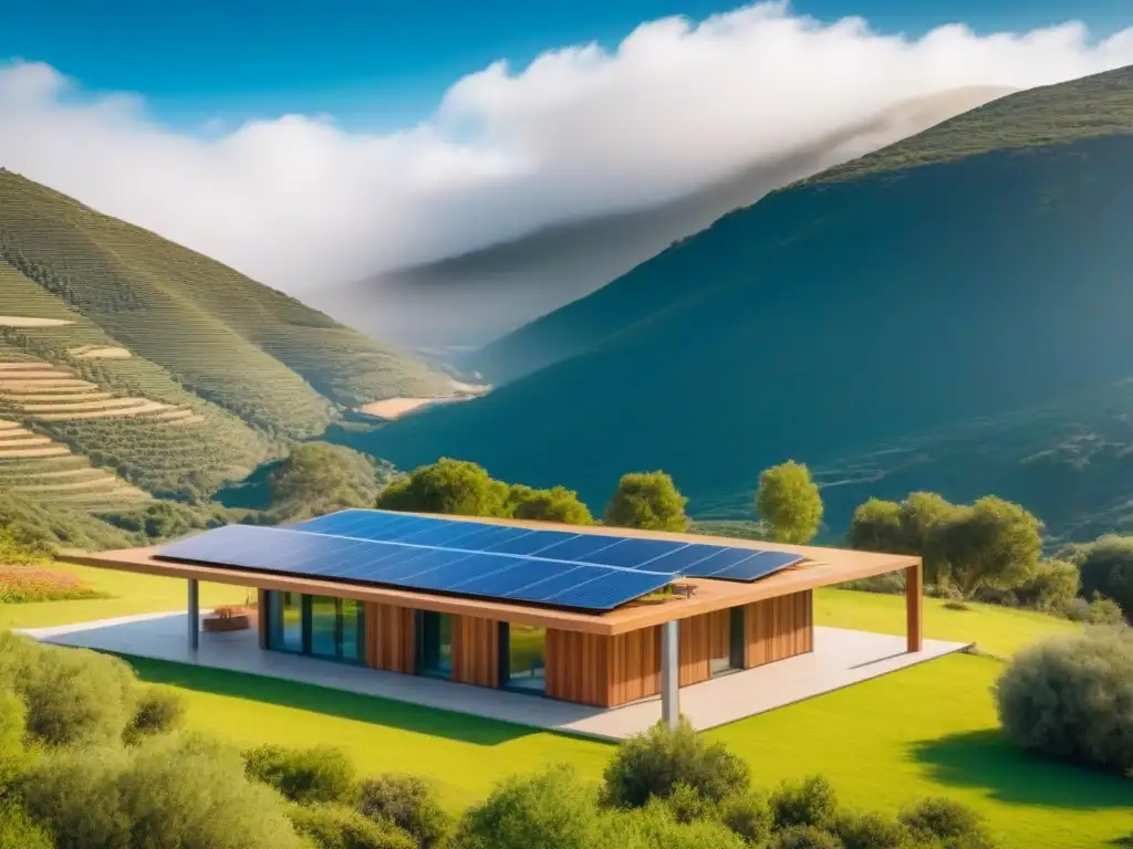 Finca ecológica en España: arquitectura sostenible rodeada de naturaleza