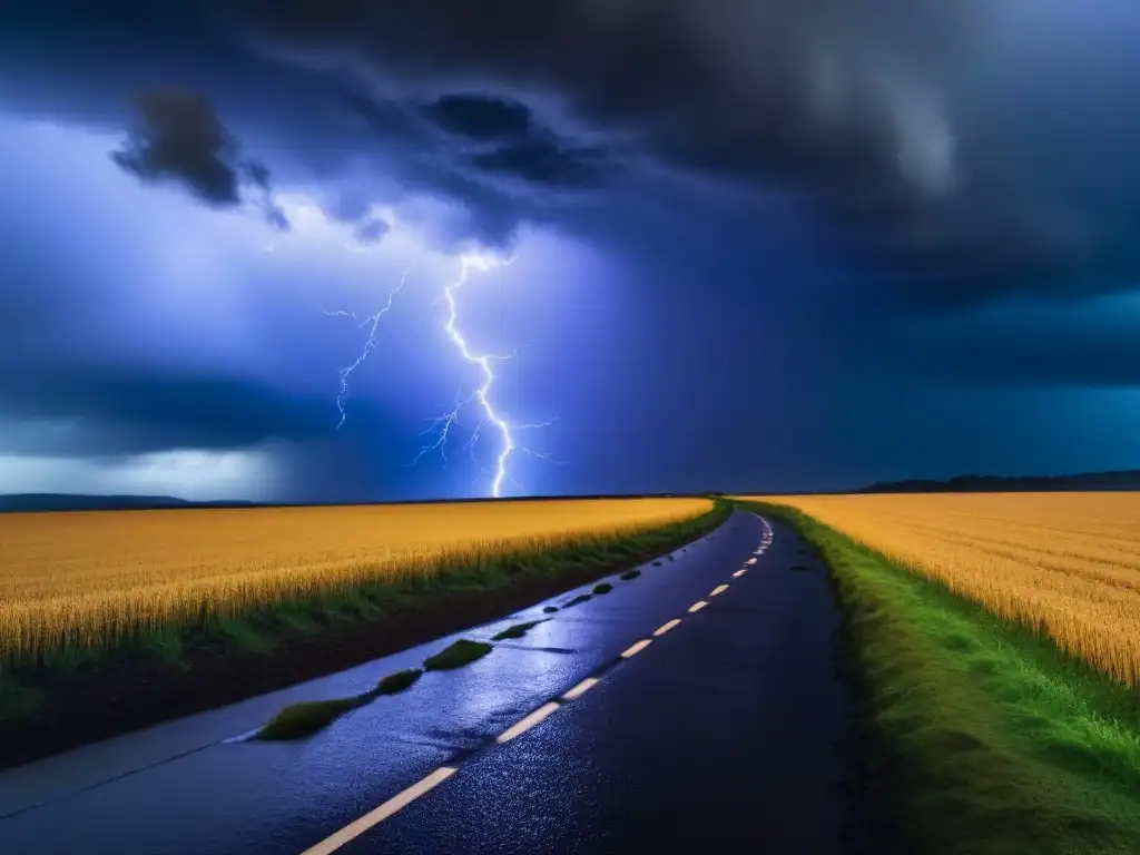 Un grupo en apuros bajo tormenta, iluminados por panel solar