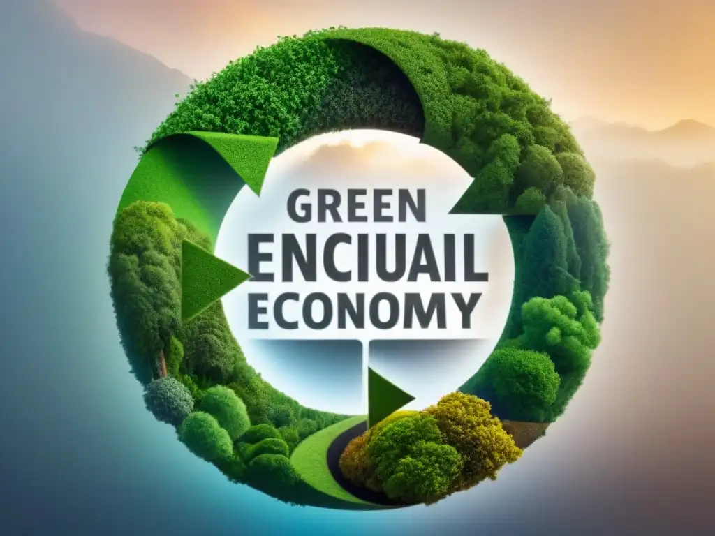 Un grupo diverso trabaja unido en tareas ambientales, reflejando empleo verde economía circular