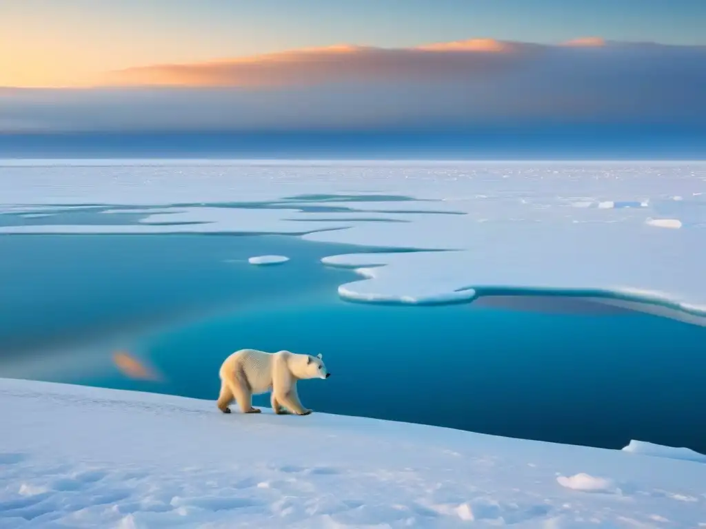 Grupo de osos polares en la tundra ártica, resaltando la belleza frágil del Polo Norte y la importancia de expediciones responsables