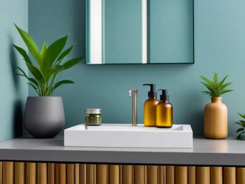 Transforma hogar espacio zero waste con productos ecofriendly en baño minimalista