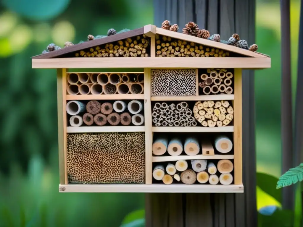 Un hotel de insectos moderno, ecológico y detallado para Proyectos zero waste en casa