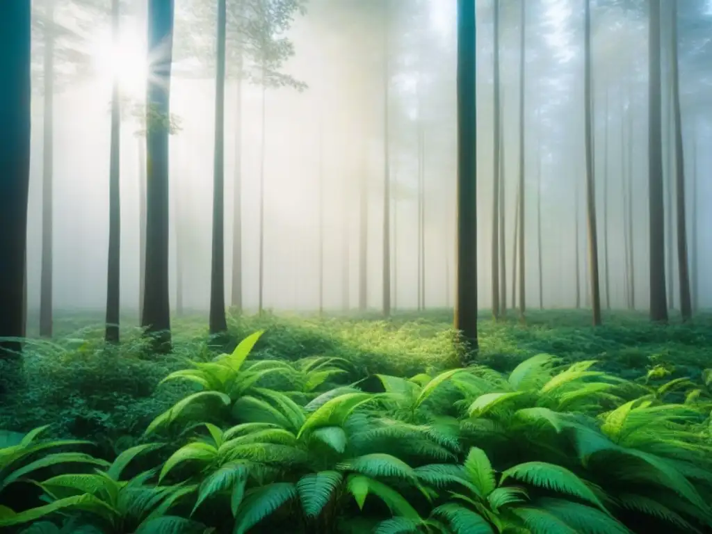 Imagen de un bosque vibrante con vida silvestre, simbolizando la importancia de los festivales sostenibles mundo ecofriendly