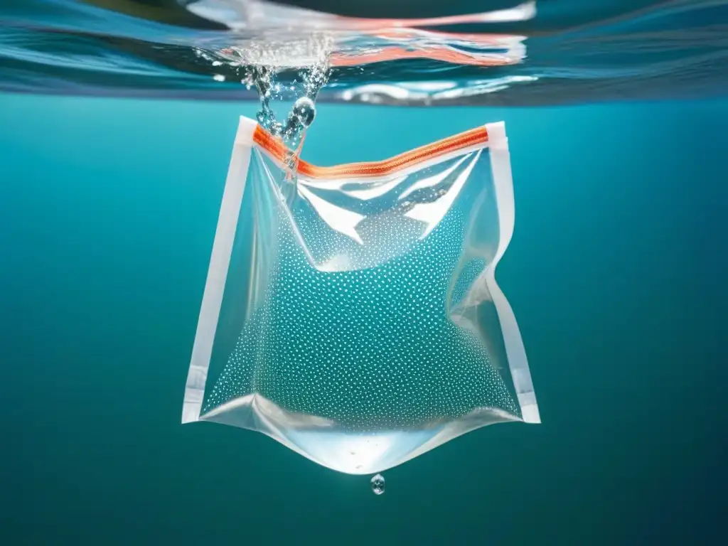 Impactante bolsa biodegradable se disuelve en agua, mostrando innovaciones materiales biodegradables 2023