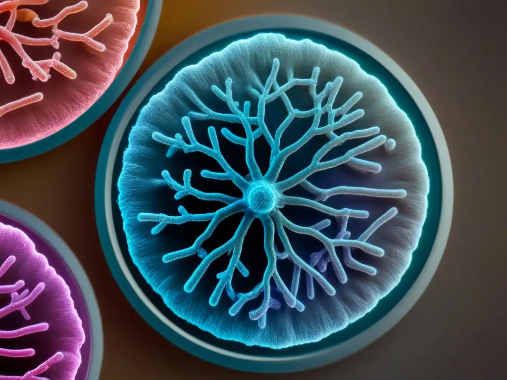 Impacto de químicos del ambiente en la resistencia de antibióticos: bacterias evolucionando y desarrollando resistencia en una placa de Petri