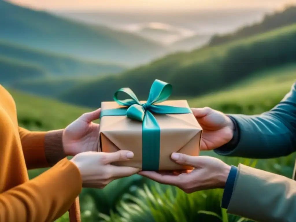 Un intercambio de regalos sostenibles para ocasiones especiales en la naturaleza