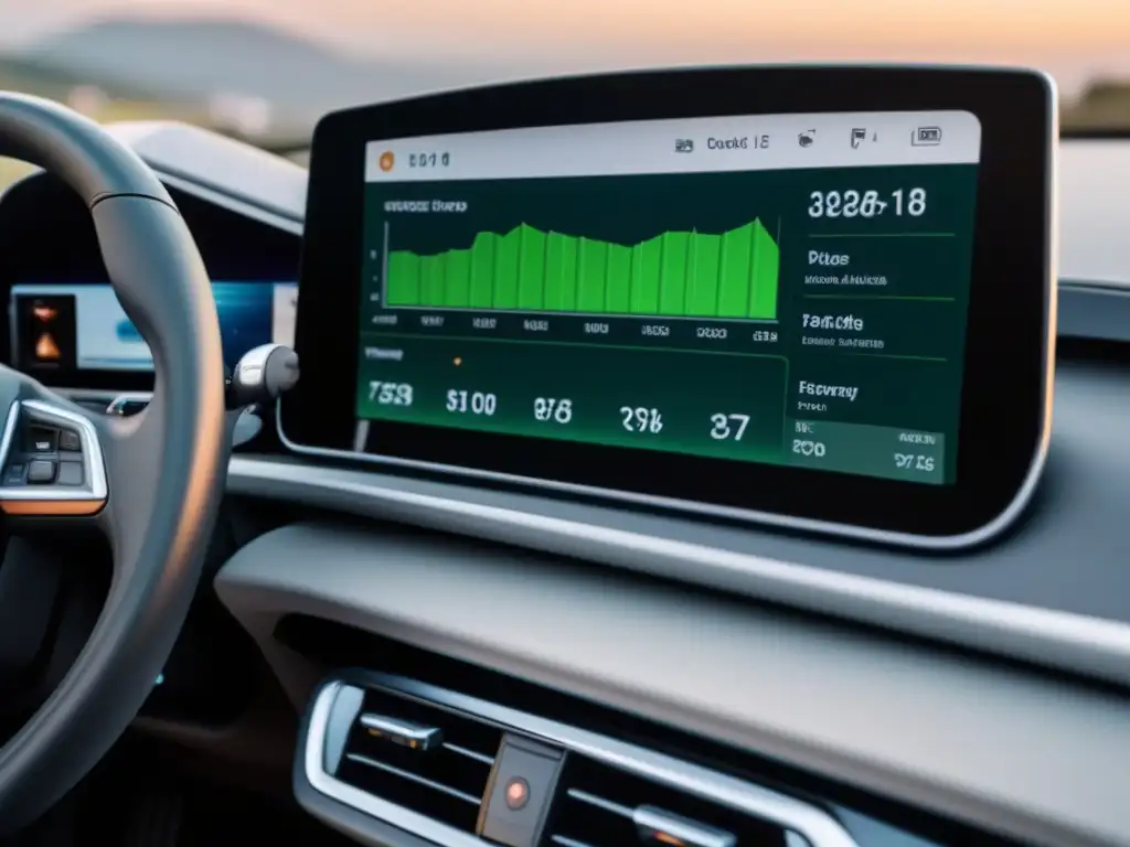 Interfaz de gestión de flotas vehiculares sostenibles con Big Data en pantalla digital de alta resolución