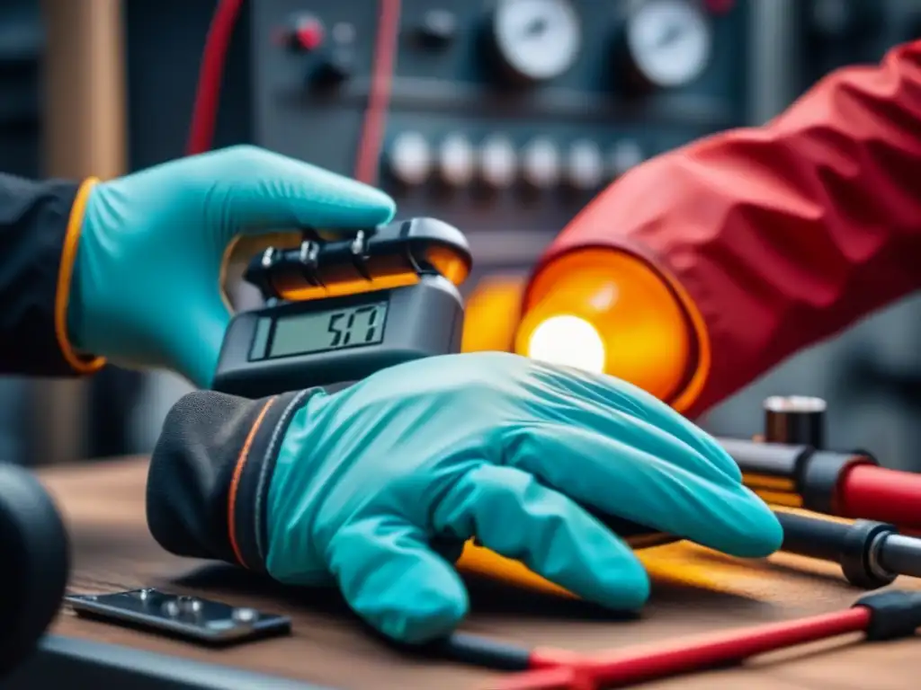 Manos expertas realizan meticuloso mantenimiento a batería de bicicleta eléctrica