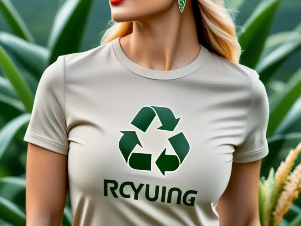 Una marca de moda sostenible se identifica con elegancia y elementos eco en este logo