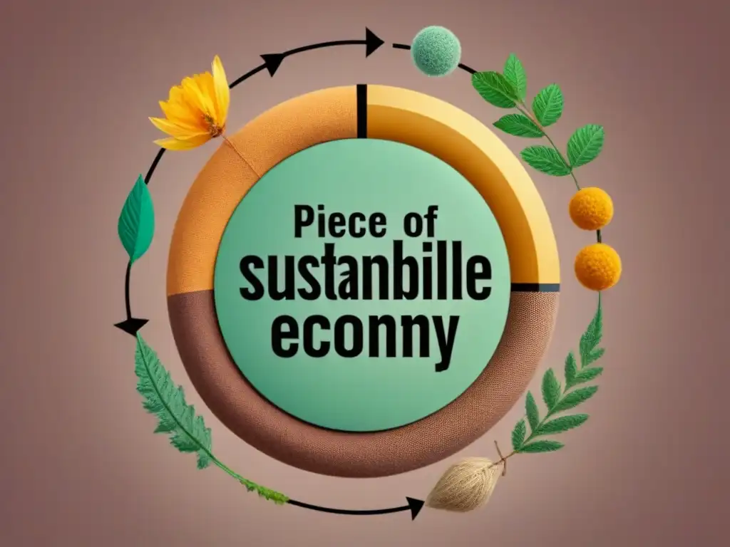 Proceso sostenible: ciclo vida ropa en economía circular Ilustración minimalista que muestra el ciclo de vida de una prenda de moda sostenible en economía circular