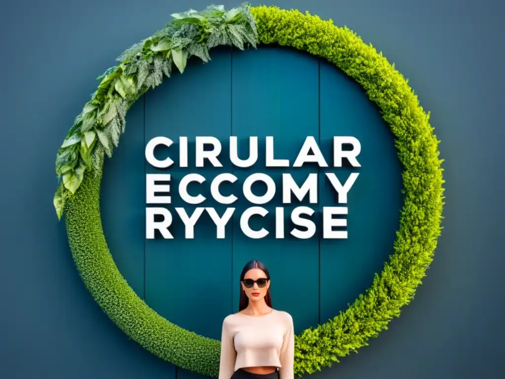 Representación minimalista de economía circular estilo vida sostenible en un sistema eficiente y moderno